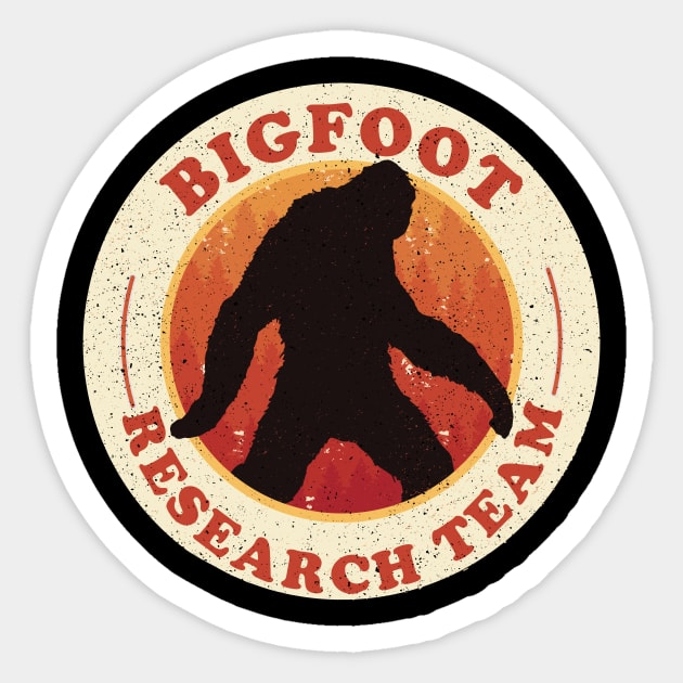 Bigfoot Research Team Design Sticker by UNDERGROUNDROOTS